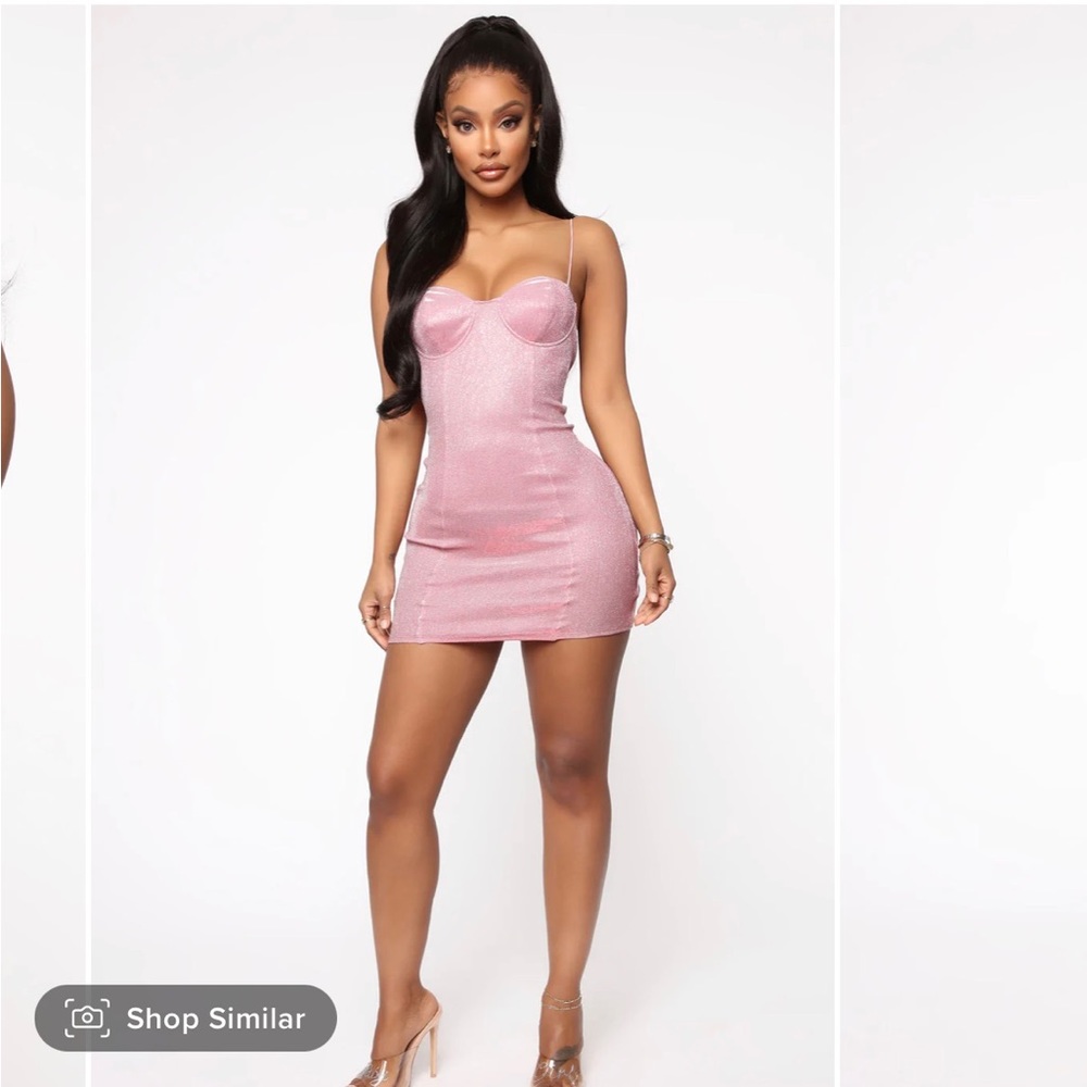 Just One Wish Metallic Mini Dress